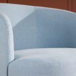 Fauteuil de salon bleu Bora