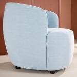 Fauteuil de salon bleu Bora