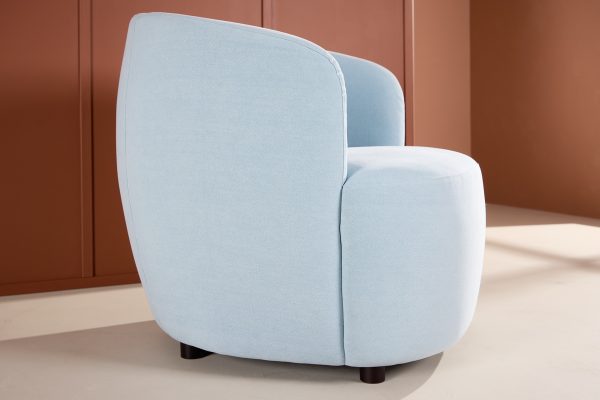 Fauteuil de salon bleu Bora
