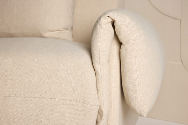 Fauteuil beige Moris
