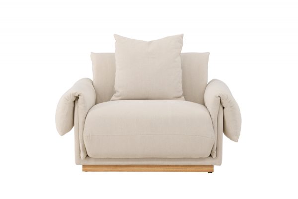 Fauteuil beige Moris