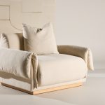 Fauteuil beige Moris