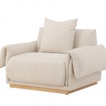 Fauteuil beige Moris