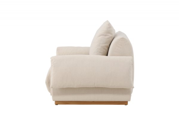 Fauteuil beige Moris