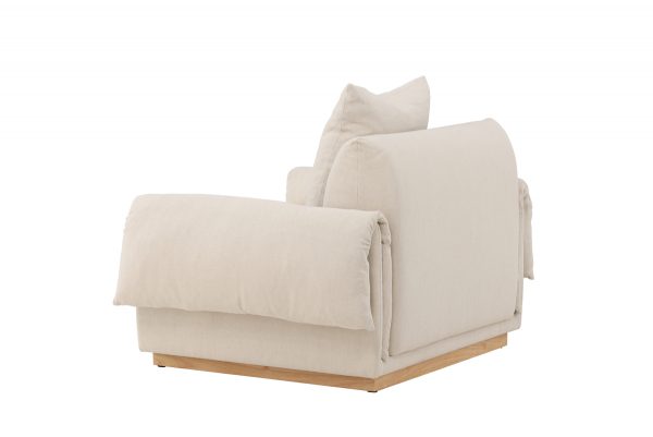 Fauteuil beige Moris