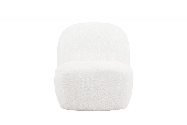 Fauteuil bouclette blanc Maho