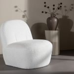 Fauteuil bouclette blanc Maho