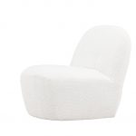 Fauteuil bouclette blanc Maho