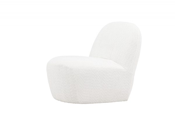 Fauteuil bouclette blanc Maho