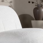 Fauteuil bouclette blanc Maho
