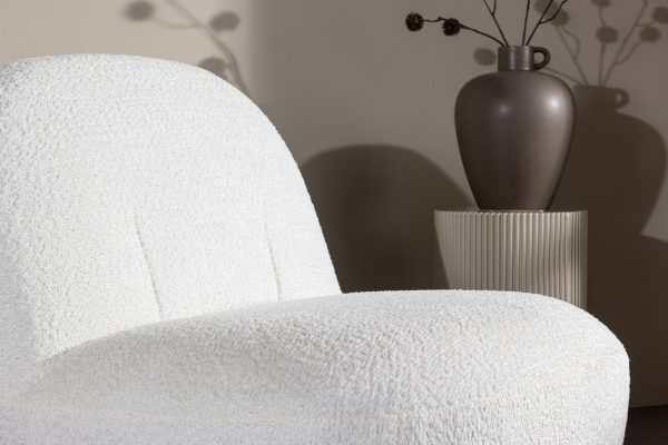 Fauteuil bouclette blanc Maho