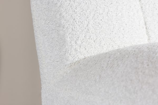 Fauteuil bouclette blanc Maho