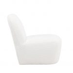 Fauteuil bouclette blanc Maho