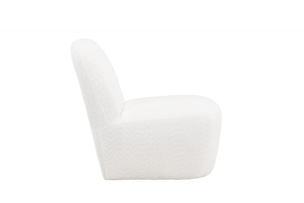 Fauteuil bouclette blanc Maho
