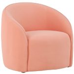 Fauteuil pêche Neri design arrondi avec assise confortable et revêtement en tissu polyester