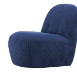 Fauteuil en velours bleu Maho