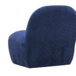 Fauteuil en velours bleu Maho