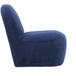 Fauteuil en velours bleu Maho