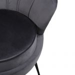 fauteuil en velours forme coquillage esprit rotin home (1) Fauteuil en velours Cappel