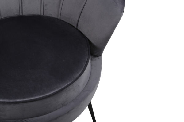 fauteuil en velours forme coquillage esprit rotin home (1) Fauteuil en velours Cappel