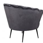 fauteuil en velours forme coquillage esprit rotin home (10) Fauteuil en velours Cappel