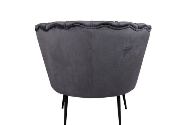 fauteuil en velours forme coquillage esprit rotin home (11) Fauteuil en velours Cappel
