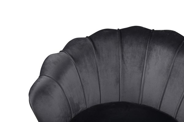 fauteuil en velours forme coquillage esprit rotin home (12) Fauteuil en velours Cappel