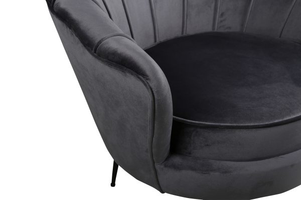 fauteuil en velours forme coquillage esprit rotin home (13) Fauteuil en velours Cappel