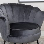 fauteuil en velours forme coquillage esprit rotin home (3) Fauteuil en velours Cappel