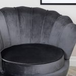 fauteuil en velours forme coquillage esprit rotin home (4) Fauteuil en velours Cappel