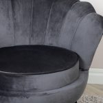 fauteuil en velours forme coquillage esprit rotin home (6) Fauteuil en velours Cappel