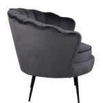 fauteuil en velours forme coquillage esprit rotin home (9) Fauteuil en velours Cappel