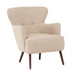 fauteuil lias tissu bouclette a dossier haut (1) (1) Fauteuil design Lias à dossier haut