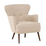 fauteuil lias tissu bouclette a dossier haut (1) Fauteuil design Lias à dossier haut