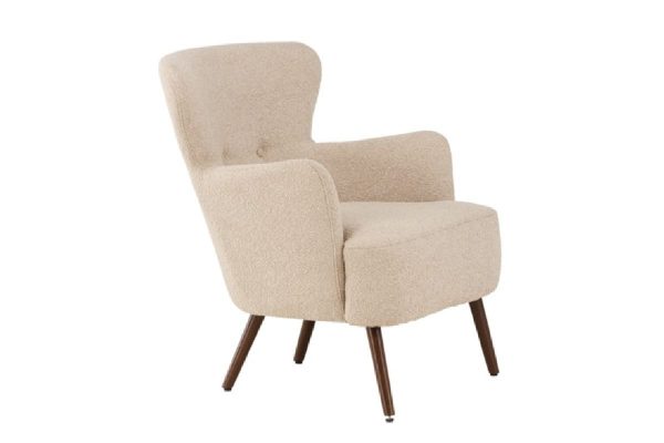 fauteuil lias tissu bouclette a dossier haut (16) Fauteuil design Lias à dossier haut