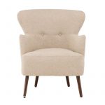 fauteuil lias tissu bouclette a dossier haut (2) Fauteuil design Lias à dossier haut