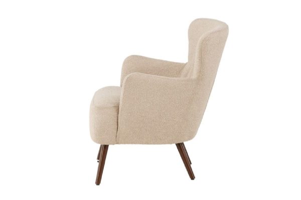 fauteuil lias tissu bouclette a dossier haut (6) Fauteuil design Lias à dossier haut