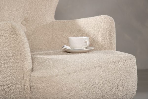 fauteuil lias tissu bouclette a dossier haut (7) Fauteuil design Lias à dossier haut