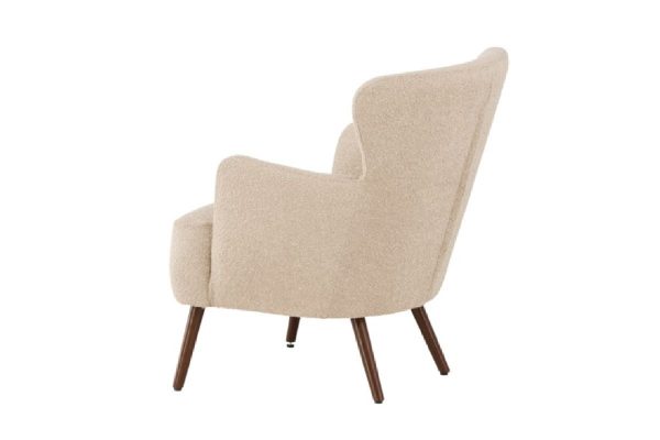 fauteuil lias tissu bouclette a dossier haut (8) Fauteuil design Lias à dossier haut