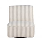 Fauteuil lounge beige Meki