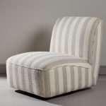 Fauteuil lounge beige Meki