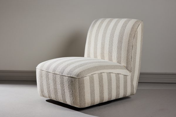 Fauteuil lounge beige Meki