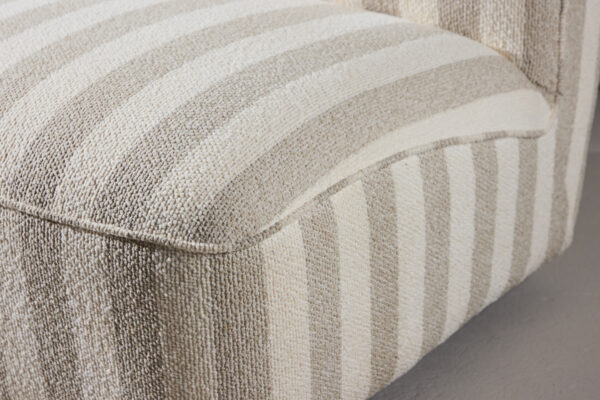 Fauteuil lounge beige Meki
