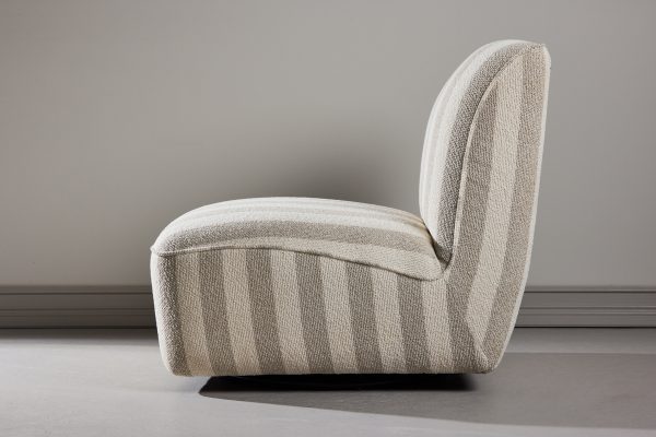 Fauteuil lounge beige Meki