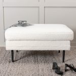 Pouf blanc teddy Bosco
