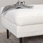 Pouf blanc teddy Bosco