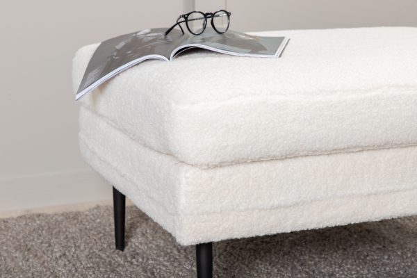 Pouf blanc teddy Bosco