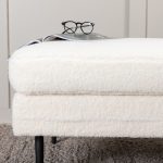 Pouf blanc teddy Bosco
