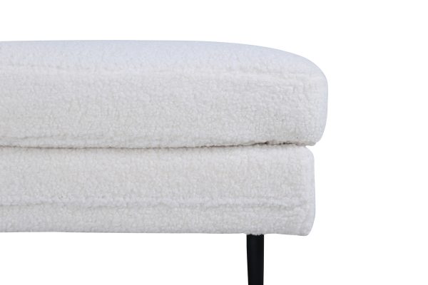 Pouf blanc teddy Bosco