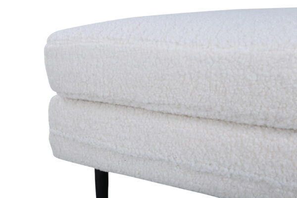 Pouf blanc teddy Bosco